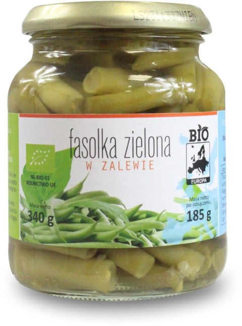 FASOLKA ZIELONA W ZALEWIE BIO 340 g (185 g) (SŁOIK) - BIO PLANET FASOLKA ZIELONA W ZALEWIE BIO 340 g (185 g) (SŁOIK) - BIO PLANET