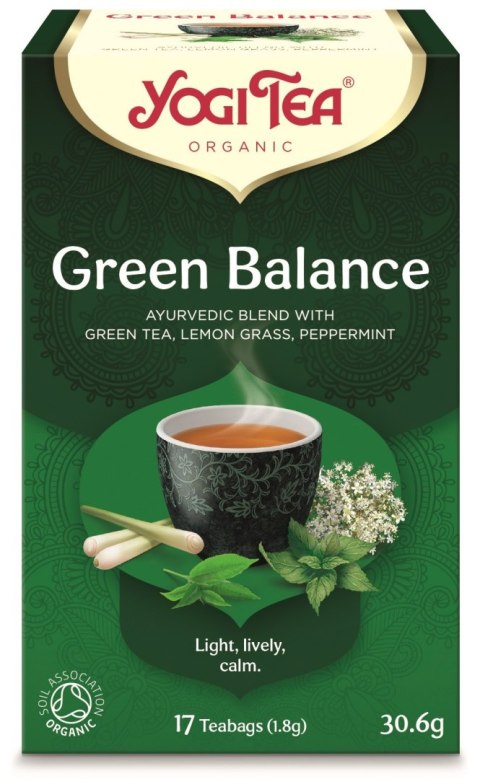 HERBATA ZIELONA RÓWNOWAGA (GREEN BALANCE) BIO (17 x 1,8 g) 30,6 g - YOGI TEA HERBATA ZIELONA RÓWNOWAGA (GREEN BALANCE) BIO (17 x 1,8 g) 30,6 g - YOGI TEA