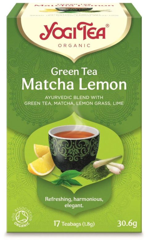 HERBATA ZIELONA Z CYTRYNĄ I MATCHĄ (GREEN TEA MATCHA LEMON) BIO (17 x 1,8 g) 30,6 g - YOGI TEA HERBATA ZIELONA Z CYTRYNĄ I MATCHĄ (GREEN TEA MATCHA LEMON) BIO (17 x 1,8 g) 30,6 g - YOGI TEA