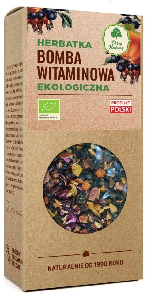 HERBATKA BOMBA WITAMINOWA BIO 100 g - DARY NATURY HERBATKA BOMBA WITAMINOWA BIO 100 g - DARY NATURY