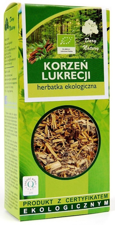 HERBATKA KORZEŃ LUKRECJI BIO 50 g - DARY NATURY HERBATKA KORZEŃ LUKRECJI BIO 50 g - DARY NATURY