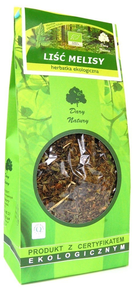 HERBATKA LIŚĆ MELISY BIO 100 g - DARY NATURY HERBATKA LIŚĆ MELISY BIO 100 g - DARY NATURY
