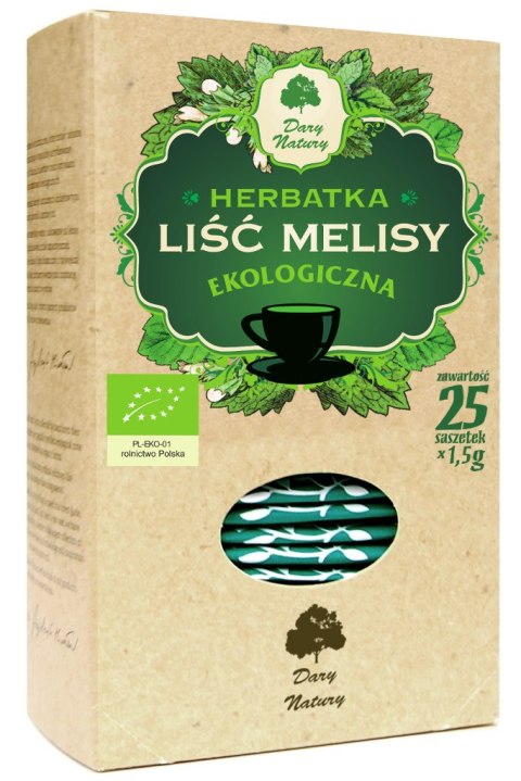 HERBATKA LIŚĆ MELISY BIO (25 x 1,5 g) 37,5 g - DARY NATURY HERBATKA LIŚĆ MELISY BIO (25 x 1,5 g) 37,5 g - DARY NATURY