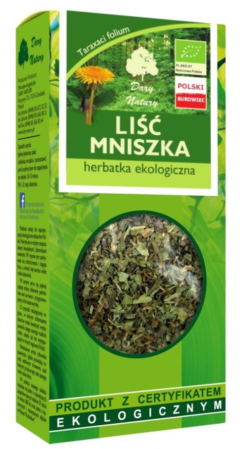 HERBATKA LIŚĆ MNISZKA BIO 25 g - DARY NATURY HERBATKA LIŚĆ MNISZKA BIO 25 g - DARY NATURY