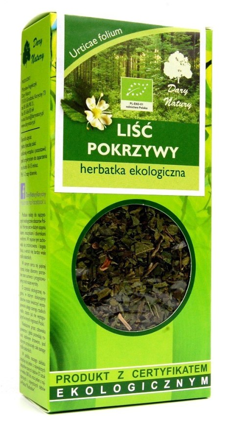 HERBATKA LIŚĆ POKRZYWY BIO 25 g - DARY NATURY HERBATKA LIŚĆ POKRZYWY BIO 25 g - DARY NATURY