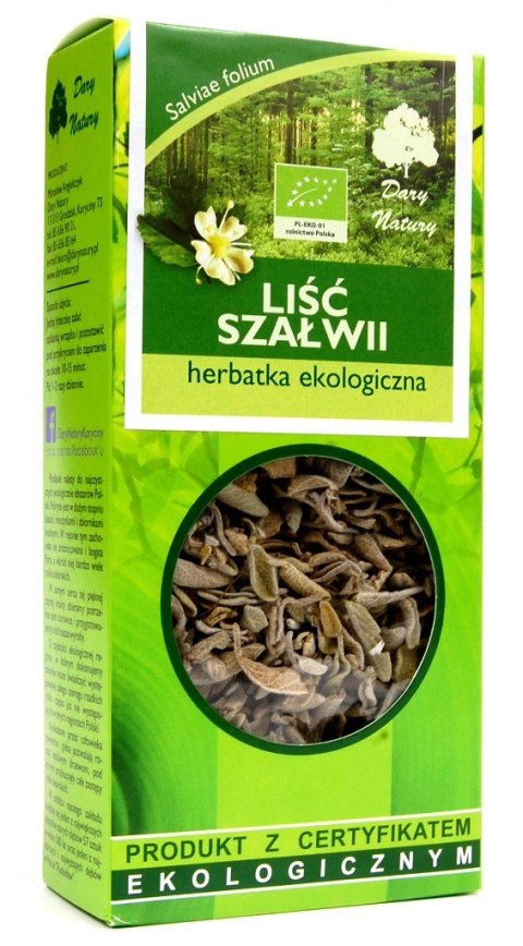 HERBATKA LIŚĆ SZAŁWII BIO 25 g - DARY NATURY HERBATKA LIŚĆ SZAŁWII BIO 25 g - DARY NATURY