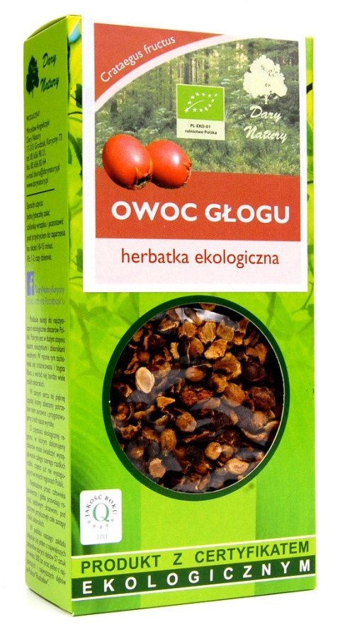 HERBATKA OWOC GŁOGU BIO 100 g - DARY NATURY HERBATKA OWOC GŁOGU BIO 100 g - DARY NATURY