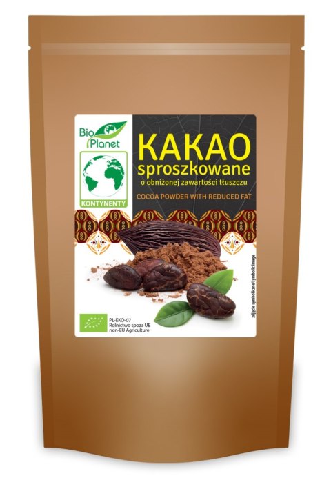 KAKAO SPROSZKOWANE O OBNIŻONEJ ZAWARTOŚCI TŁUSZCZU BIO 200 g - BIO PLANET KAKAO SPROSZKOWANE O OBNIŻONEJ ZAWARTOŚCI TŁUSZCZU BIO 200 g - BIO PLANET