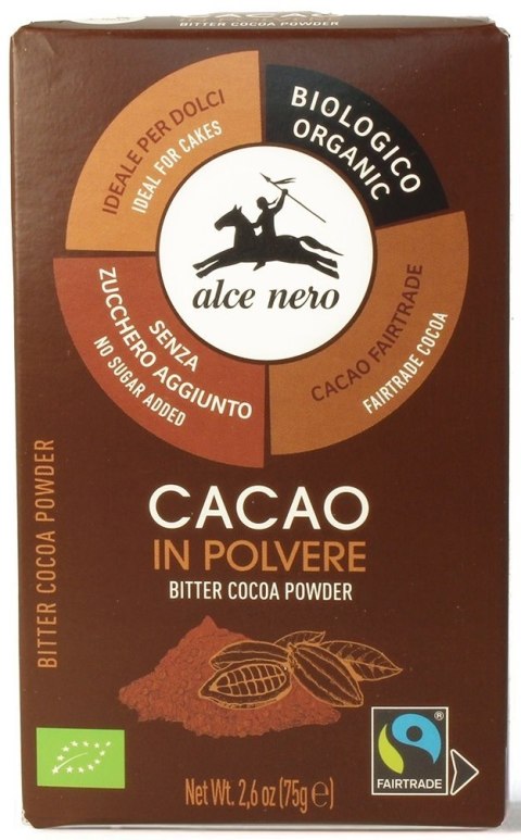 KAKAO W PROSZKU FAIR TRADE BIO 75 g - ALCE NERO KAKAO W PROSZKU FAIR TRADE BIO 75 g - ALCE NERO