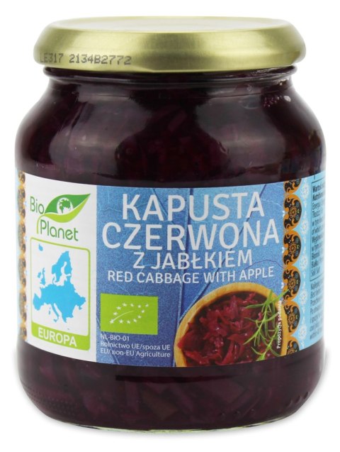 KAPUSTA CZERWONA Z JABŁKIEM BIO 340 g - BIO PLANET KAPUSTA CZERWONA Z JABŁKIEM BIO 340 g - BIO PLANET