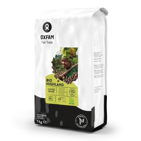 KAWA ZIARNISTA ARABICA/ROBUSTA WYSOKOGÓRSKA FAIR TRADE BIO 1 kg - OXFAM KAWA ZIARNISTA ARABICA/ROBUSTA WYSOKOGÓRSKA FAIR TRADE BIO 1 kg - OXFAM