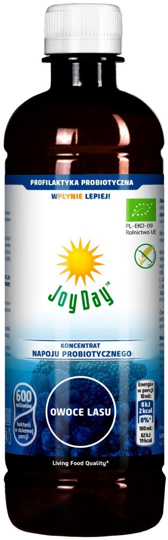 KONCENTRAT NAPOJU PROBIOTYCZNEGO OWOCE LASU BEZGLUTENOWY BIO 500 ml - JOY DAY KONCENTRAT NAPOJU PROBIOTYCZNEGO OWOCE LASU BEZGLUTENOWY BIO 500 ml - JOY DAY