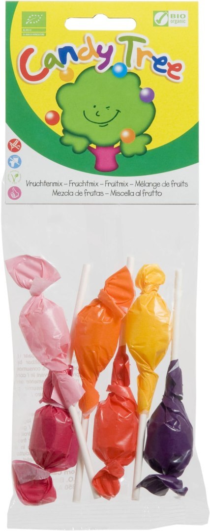 LIZAKI OKRĄGŁE MIX BEZGLUTENOWE BIO (6 x 10 g) 60 g - CANDY TREE LIZAKI OKRĄGŁE MIX BEZGLUTENOWE BIO (6 x 10 g) 60 g - CANDY TREE