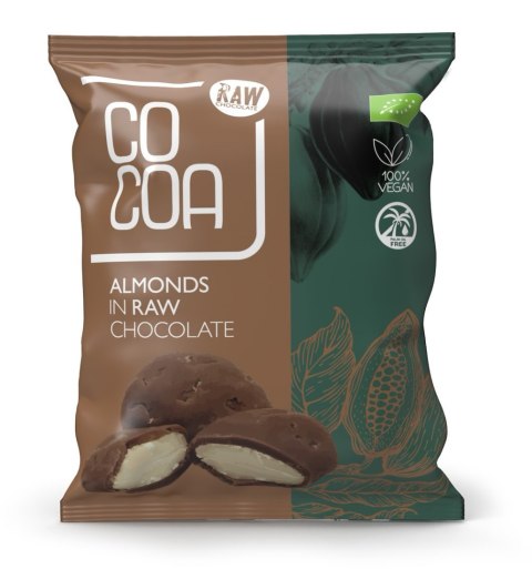 MIGDAŁY W SUROWEJ CZEKOLADZIE BIO 70 g - COCOA MIGDAŁY W SUROWEJ CZEKOLADZIE BIO 70 g - COCOA