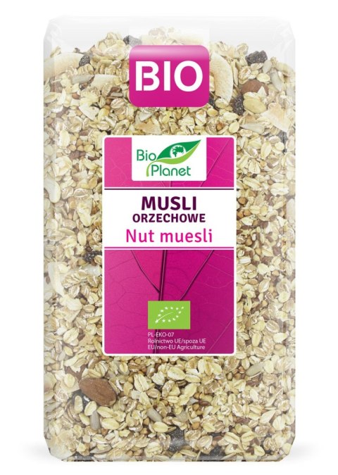 MUSLI ORZECHOWE BIO 600 g - BIO PLANET MUSLI ORZECHOWE BIO 600 g - BIO PLANET