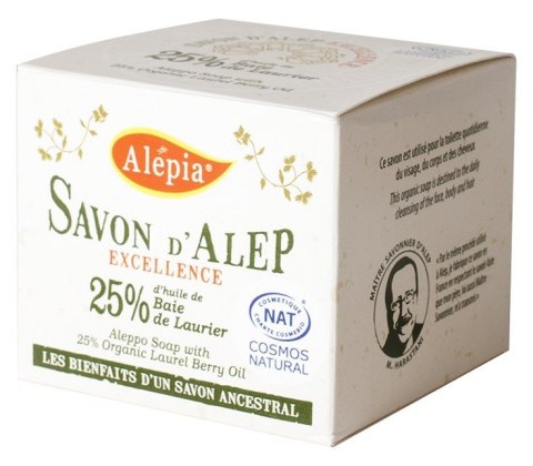 MYDŁO Z ALEPPO W KOSTCE OLIWKOWO - LAUROWE ECO 190 g - ALEPIA MYDŁO Z ALEPPO W KOSTCE OLIWKOWO - LAUROWE ECO 190 g - ALEPIA