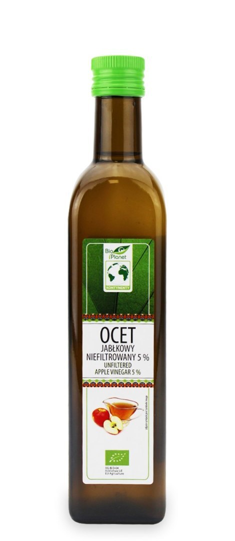 OCET JABŁKOWY 5 % NIEFILTROWANY BIO 500 ml - BIO PLANET OCET JABŁKOWY 5 % NIEFILTROWANY BIO 500 ml - BIO PLANET