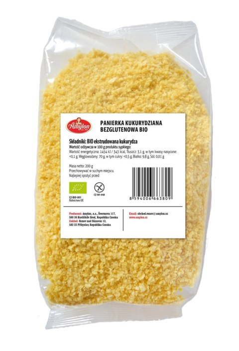 PANIERKA KUKURYDZIANA BEZGLUTENOWA BIO 200 g - AMYLON PANIERKA KUKURYDZIANA BEZGLUTENOWA BIO 200 g - AMYLON
