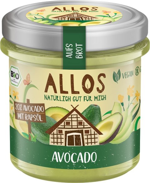 PASTA KREMOWA Z AWOKADO BEZGLUTENOWA BIO 140 g - ALLOS PASTA KREMOWA Z AWOKADO BEZGLUTENOWA BIO 140 g - ALLOS