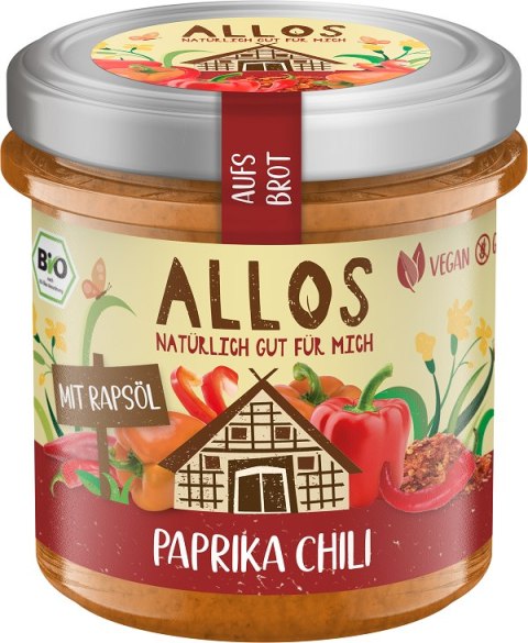 PASTA KREMOWA Z PAPRYKĄ I CHILI BEZGLUTENOWA BIO 140 g - ALLOS PASTA KREMOWA Z PAPRYKĄ I CHILI BEZGLUTENOWA BIO 140 g - ALLOS