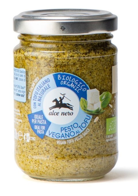 PESTO BAZYLIOWE Z TOFU WEGAŃSKIE BIO 130 g - ALCE NERO PESTO BAZYLIOWE Z TOFU WEGAŃSKIE BIO 130 g - ALCE NERO