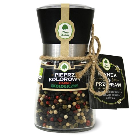 PIEPRZ KOLOROWY ZIARNO W MŁYNKU BIO 80 g - DARY NATURY PIEPRZ KOLOROWY ZIARNO W MŁYNKU BIO 80 g - DARY NATURY