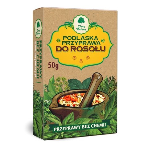 PRZYPRAWA DO ROSOŁU BEZGLUTENOWA (PODLASKA) 50 g - DARY NATURY PRZYPRAWA DO ROSOŁU BEZGLUTENOWA (PODLASKA) 50 g - DARY NATURY