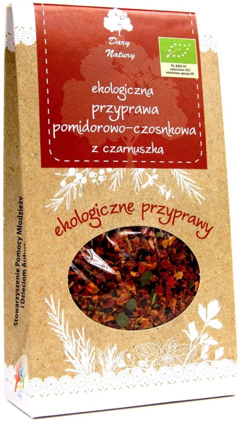 PRZYPRAWA POMIDOROWO - CZOSNKOWA Z CZARNUSZKĄ BIO 40 g - DARY NATURY PRZYPRAWA POMIDOROWO - CZOSNKOWA Z CZARNUSZKĄ BIO 40 g - DARY NATURY