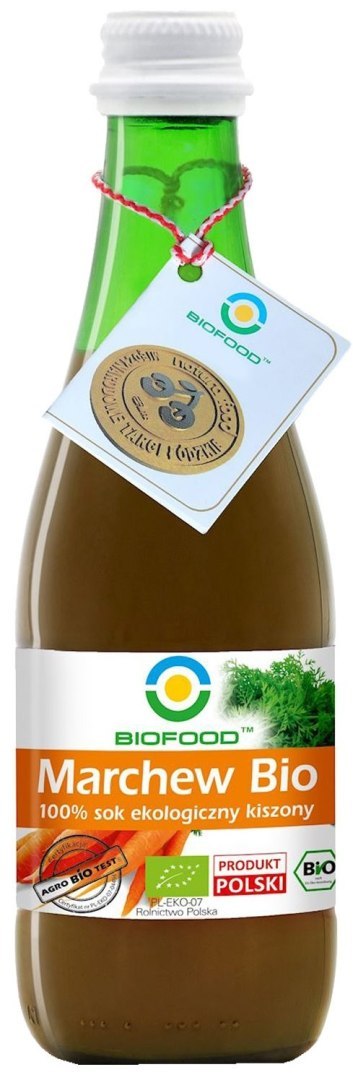SOK Z MARCHWI KISZONEJ NFC BEZGLUTENOWY BIO 300 ml - BIO FOOD SOK Z MARCHWI KISZONEJ NFC BEZGLUTENOWY BIO 300 ml - BIO FOOD