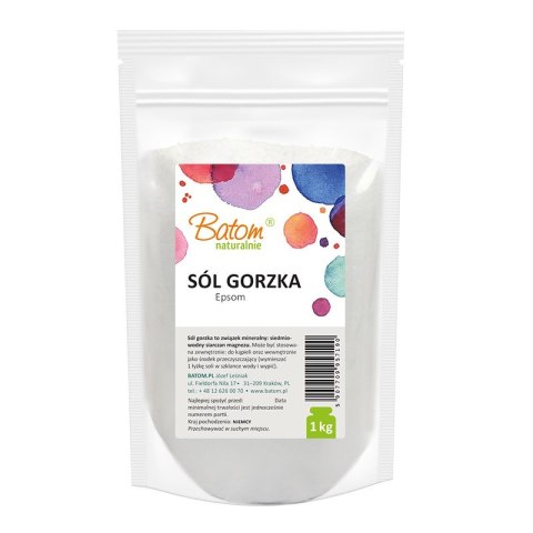 SÓL EPSOM (KĄPIELOWA) 1 kg - BATOM SÓL EPSOM (KĄPIELOWA) 1 kg - BATOM