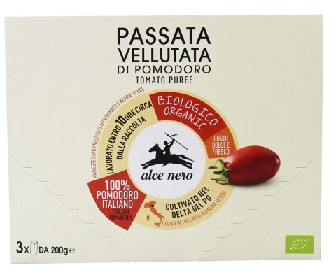 SOS POMIDOROWY PASSATA BIO (3 x 200 g) 600 g - ALCE NERO SOS POMIDOROWY PASSATA BIO (3 x 200 g) 600 g - ALCE NERO