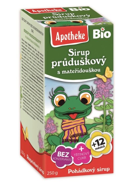 SYROP DLA DZIECI Z TYMIANKU I DZIKIEJ RÓŻY PO 1 ROKU BIO 250 g - APOTHEKE SYROP DLA DZIECI Z TYMIANKU I DZIKIEJ RÓŻY PO 1 ROKU BIO 250 g - APOTHEKE