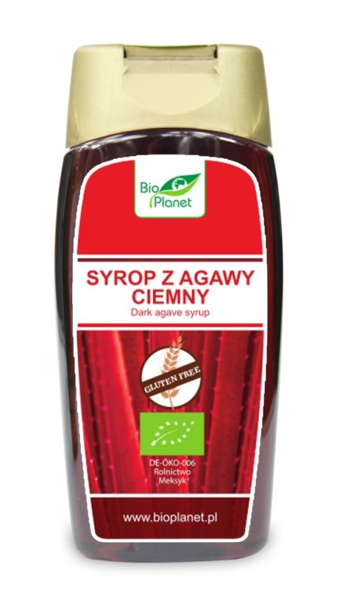 SYROP Z AGAWY CIEMNY BEZGLUTENOWY BIO 350 g (250 ml) - BIO PLANET SYROP Z AGAWY CIEMNY BEZGLUTENOWY BIO 350 g (250 ml) - BIO PLANET
