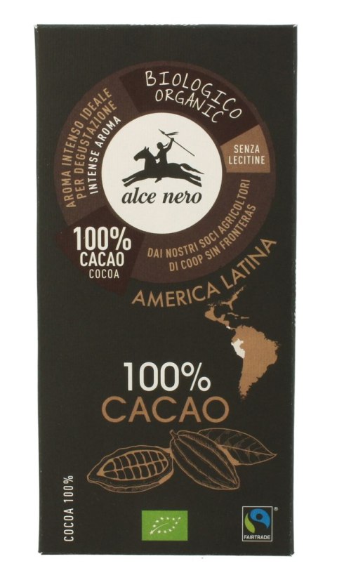 TABLICZKA GORZKA 100 % KAKAO BIO 50 g - ALCE NERO TABLICZKA GORZKA 100 % KAKAO BIO 50 g - ALCE NERO
