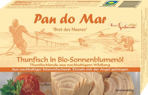 TUŃCZYK BONITO W BIO OLEJU SŁONECZNIKOWYM 120 g (90 g) - PAN DO MAR TUŃCZYK BONITO W BIO OLEJU SŁONECZNIKOWYM 120 g (90 g) - PAN DO MAR