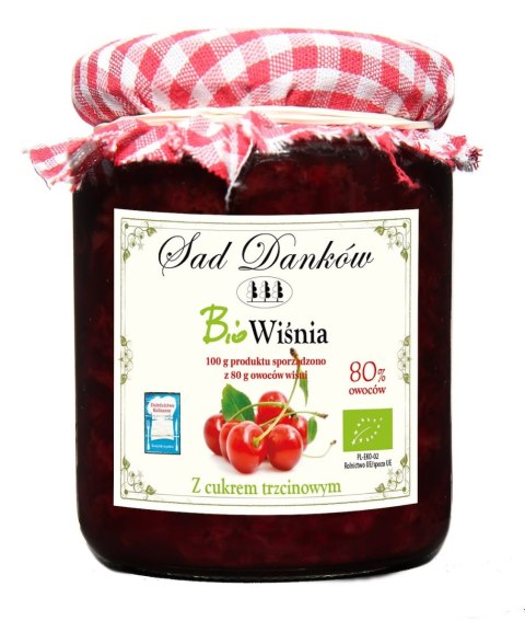 WIŚNIA 80 % Z CUKREM TRZCINOWYM BIO 270 g - SAD DANKÓW WIŚNIA 80 % Z CUKREM TRZCINOWYM BIO 270 g - SAD DANKÓW