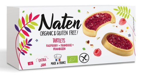 CIASTKA TARTALETKI Z DŻEMEM MALINOWYM BEZGLUTENOWE BIO 130 g - NATEN CIASTKA TARTALETKI Z DŻEMEM MALINOWYM BEZGLUTENOWE BIO 130 g - NATEN