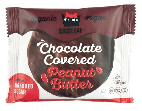 CIASTKO WEGAŃSKIE Z CZEKOLADĄ BEZ DODATKU CUKRÓW I Z KREMEM Z ORZESZKÓW ZIEMNYCH BEZGLUTENOWE BIO 50 g - KOOKIE CAT CIASTKO WEGAŃSKIE Z CZEKOLADĄ BEZ DODATKU CUKRÓW I Z KREMEM Z ORZESZKÓW ZIEMNYCH BEZGLUTENOWE BIO 50 g - KOOKIE CAT