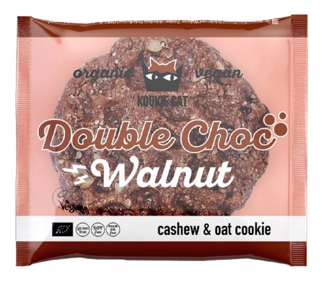 CIASTKO WEGAŃSKIE Z CZEKOLADĄ I ORZECHAMI WŁOSKIMI BEZGLUTENOWE BIO 50 g - KOOKIE CAT CIASTKO WEGAŃSKIE Z CZEKOLADĄ I ORZECHAMI WŁOSKIMI BEZGLUTENOWE BIO 50 g - KOOKIE CAT