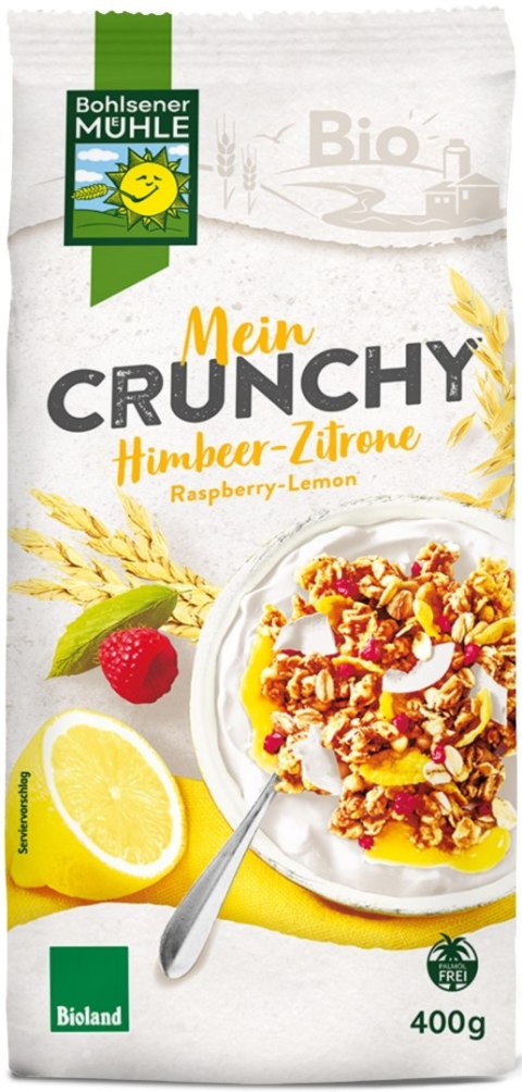 CRUNCHY JOGURTOWO - CYTRYNOWE Z MALINAMI BIO 400 g - BOHLSENER MUEHLE CRUNCHY JOGURTOWO - CYTRYNOWE Z MALINAMI BIO 400 g - BOHLSENER MUEHLE