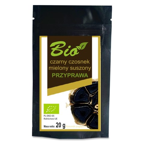 CZARNY CZOSNEK MIELONY SUSZONY BEZGLUTENOWY BIO 20 g - PRZETWORY Z NATURY CZARNY CZOSNEK MIELONY SUSZONY BEZGLUTENOWY BIO 20 g - PRZETWORY Z NATURY