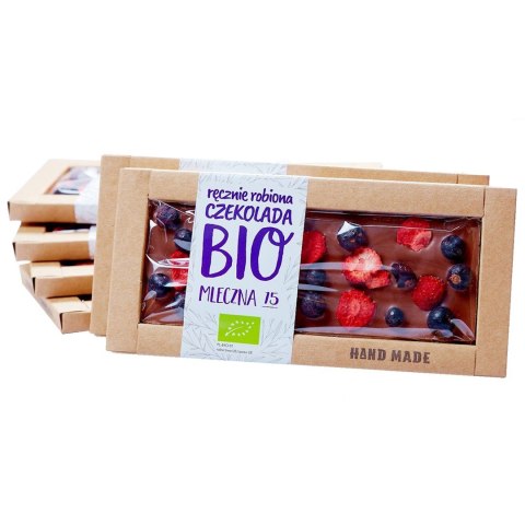 CZEKOLADA MLECZNA Z CZARNYMI PORZECZKAMI I TRUSKAWKAMI BIO 53 g - CUKIERNIA STAROPOLSKA CZEKOLADA MLECZNA Z CZARNYMI PORZECZKAMI I TRUSKAWKAMI BIO 53 g - CUKIERNIA STAROPOLSKA