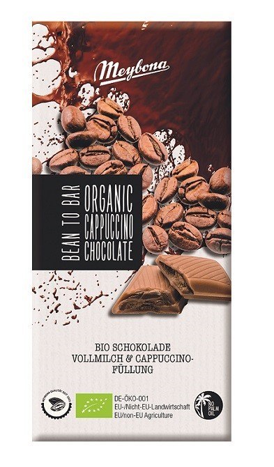 CZEKOLADA MLECZNA Z NADZIENIEM O SMAKU CAPPUCCINO BIO 100 g - MEYBONA CZEKOLADA MLECZNA Z NADZIENIEM O SMAKU CAPPUCCINO BIO 100 g - MEYBONA