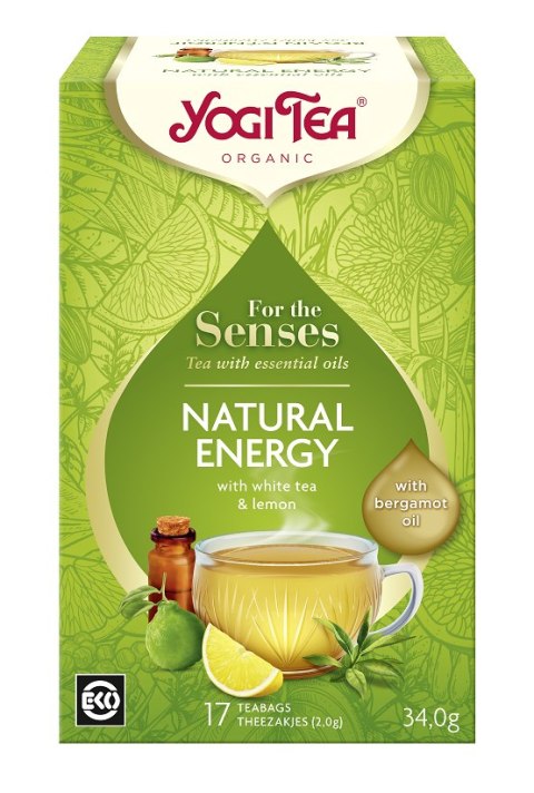 HERBATA BIAŁA DLA ZMYSŁÓW NATURALNA ENERGIA Z ZIOŁAMI, OLEJKIEM Z CYTRYNY I Z BERGAMOTKI (FOR THE SENSES NATURAL ENERGY) BIO (17 HERBATA BIAŁA DLA ZMYSŁÓW NATURALNA ENERGIA Z ZIOŁAMI, OLEJKIEM Z CYTRYNY I Z BERGAMOTKI (FOR THE SENSES NATURAL ENERGY) BIO (17