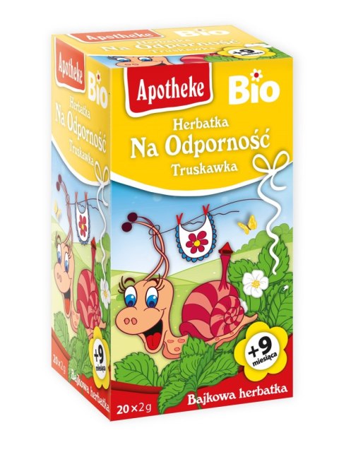 HERBATKA DLA DZIECI - NA ODPORNOŚĆ TRUSKAWKA PO 9 MIESIĄCU BIO (20 x 2 g) 40 g - APOTHEKE HERBATKA DLA DZIECI - NA ODPORNOŚĆ TRUSKAWKA PO 9 MIESIĄCU BIO (20 x 2 g) 40 g - APOTHEKE