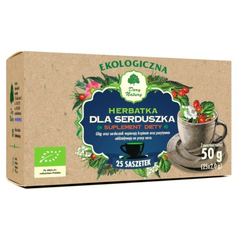 HERBATKA DLA SERDUSZKA BIO (25 x 2 g) 50 g - DARY NATURY HERBATKA DLA SERDUSZKA BIO (25 x 2 g) 50 g - DARY NATURY