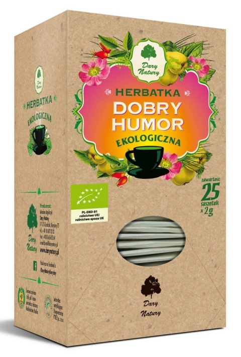 HERBATKA DOBRY HUMOR BIO (25 x 2 g) 50 g - DARY NATURY HERBATKA DOBRY HUMOR BIO (25 x 2 g) 50 g - DARY NATURY