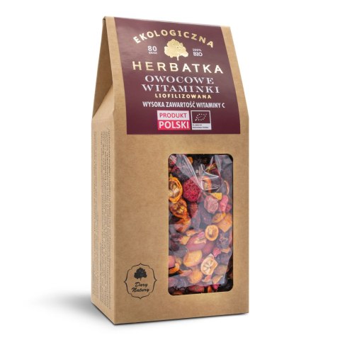 HERBATKA LIOFILIZOWANA OWOCOWE WITAMINKI BIO 80 g - DARY NATURY HERBATKA LIOFILIZOWANA OWOCOWE WITAMINKI BIO 80 g - DARY NATURY