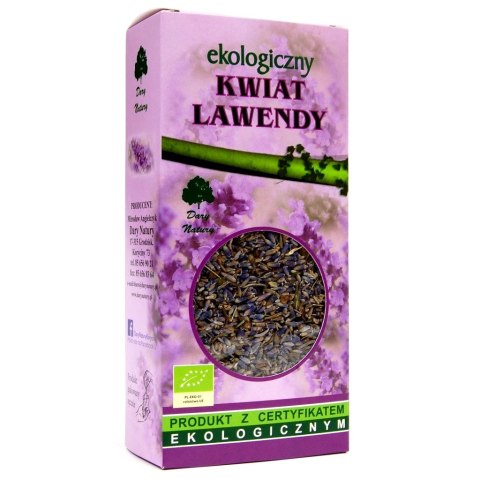 HERBATKA Z KWIATU LAWENDY BIO 50 g - DARY NATURY HERBATKA Z KWIATU LAWENDY BIO 50 g - DARY NATURY