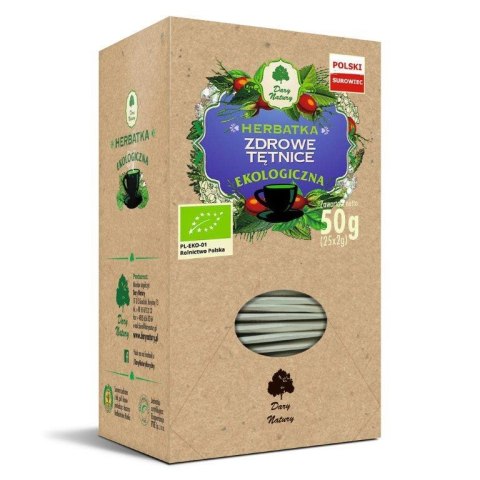 HERBATKA ZDROWE TĘTNICE BIO (25 x 2 g) 50 g - DARY NATURY HERBATKA ZDROWE TĘTNICE BIO (25 x 2 g) 50 g - DARY NATURY